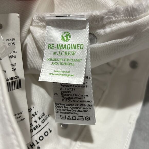 J. Crew 9" mid-rise toothpick jean in white size 28 NWT - flawed - Picture 8 of 16